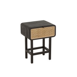 Table d'appoint gamme milo en bois noir 45x37x60 cm