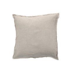 Coussin délavé en lin gris clair 45x45cm