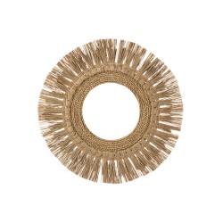 Miroir rond avec cadre en herbes naturelle D.66 cm