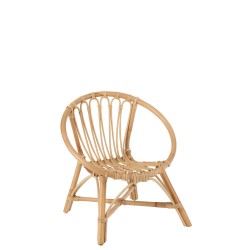 Chaise enfant rotin en bois naturel 49x50x52 cm