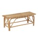 Banc en rotin en bois naturel 120x38x46 cm