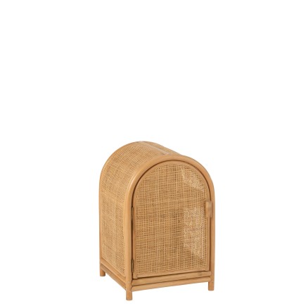 Armario de ratán de madera natural 38x35x60 cm