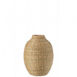 Vase décoratif en bois naturel 24x24x32.5 cm
