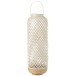Lanterne cylindrique en bois blanc 20x20x73 cm Lanterne cylindrique en bois blanc 20x20x73 cm