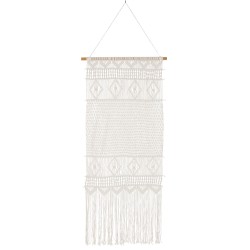 DECORATION MURALE MACRAME LARGE COTON BLANC