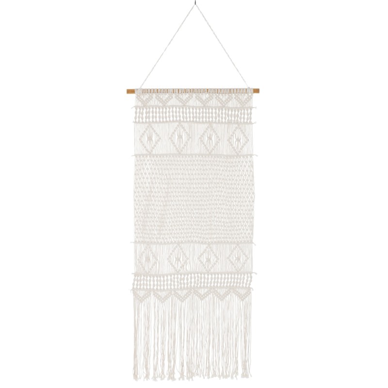 DECORATION MURALE MACRAME LARGE COTON BLANC