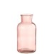 Vase bouteille en verre rose 10x10x20cm Vase bouteille en verre rose 10x10x20cm