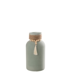 VASE LARGE MAT VERRE VERT CLAIR SMALL