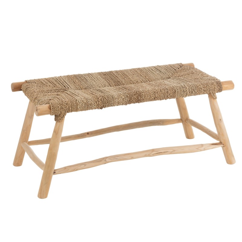 Banc en bois naturel 100.5x43.5x45 cm