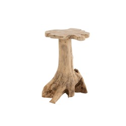 Table d’appoint en bois naturel 46.5x43x65.5 cm