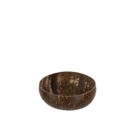 Bol en demi de noix de coco marron H6cm