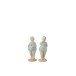 Set de 2 baigneuses en céramique bleu 11x4.5x14.5 cm Set de 2 baigneuses en céramique bleu 11x4.5x14.5 cm