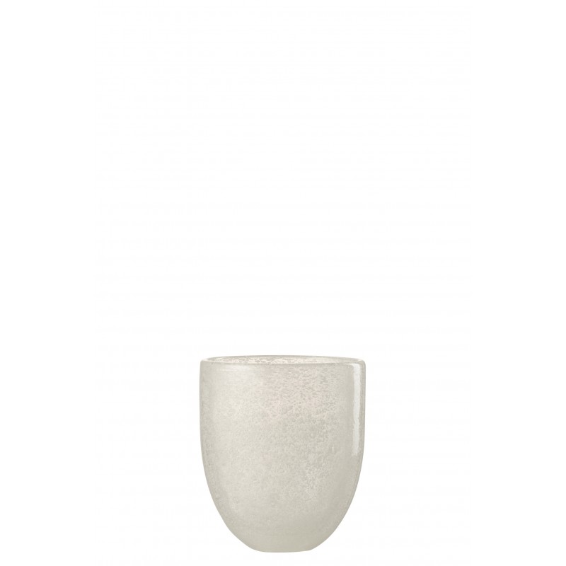 vaso de agua de vidrio blanco 8.5x8.5x9.5 cm