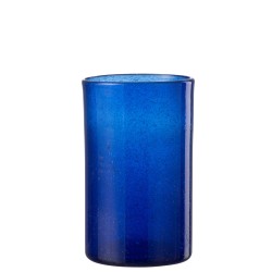 Verre bleu 8x8x13 cm