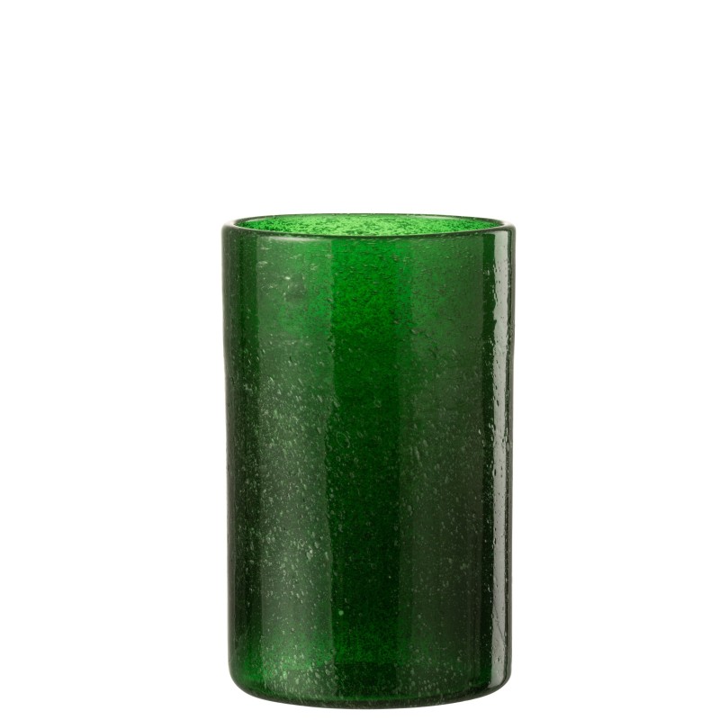 Verre en verre vert 8x8x13 cm