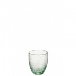 vaso de agua de vidrio verde menta de 8.5x8.5x9.5 cm