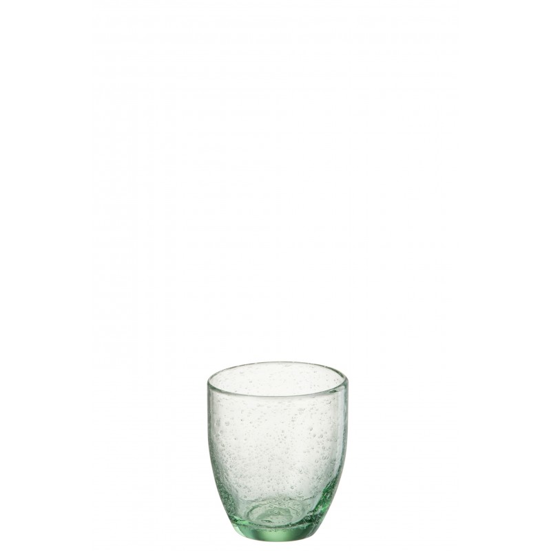 verre à eau en verre vert menthe 8.5x8.5x9.5 cm