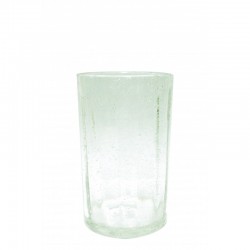 vaso de agua de vidrio verde menta de 8x8x13 cm