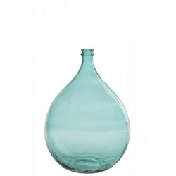 Vase dame jeanne en verre azur 41x41x56 cm