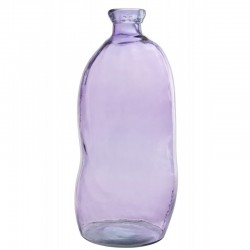 Vase dame jeanne en verre mauve 33x33x73 cm