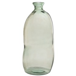 Vase dame jeanne haut en verre vert 33x33x73 cm