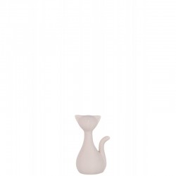 Chat en cerámica rosa de 10.6x6.7x16.8 cm
