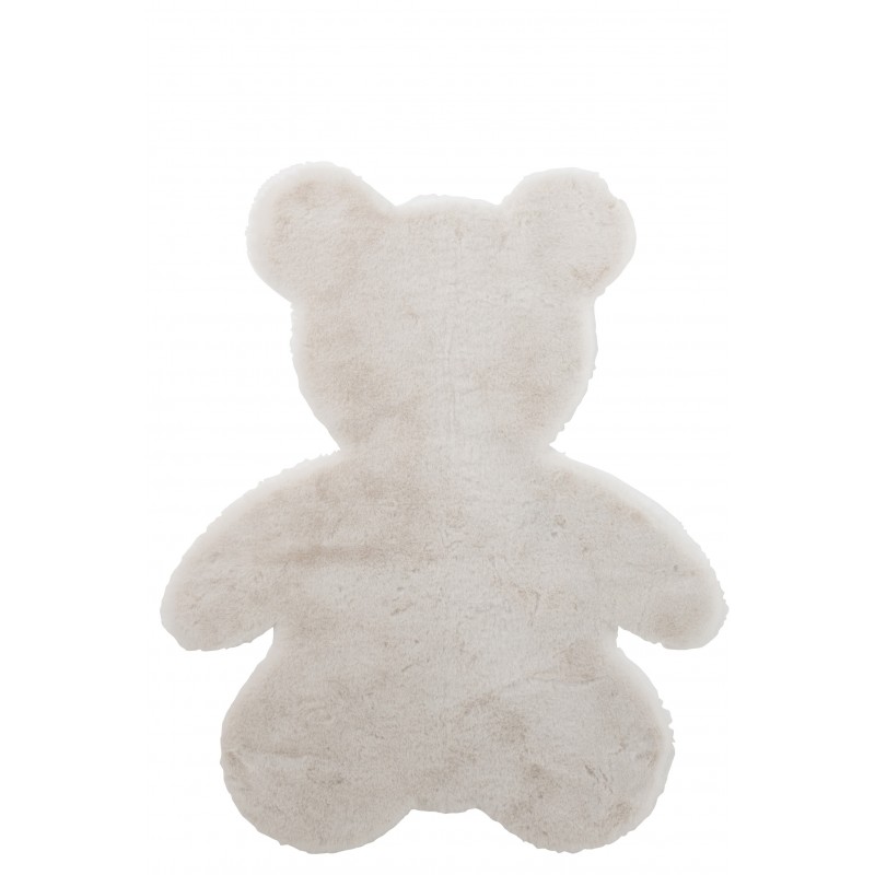 Tapis enfant forme ours blanc