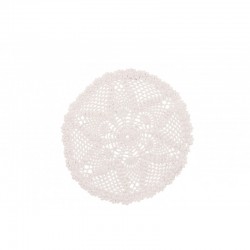Napperon en textile blanc 32.5x32.5x0.5 cm