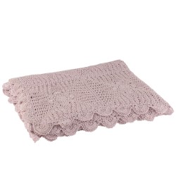 Nappe dentelle en coton violet 200x135cm