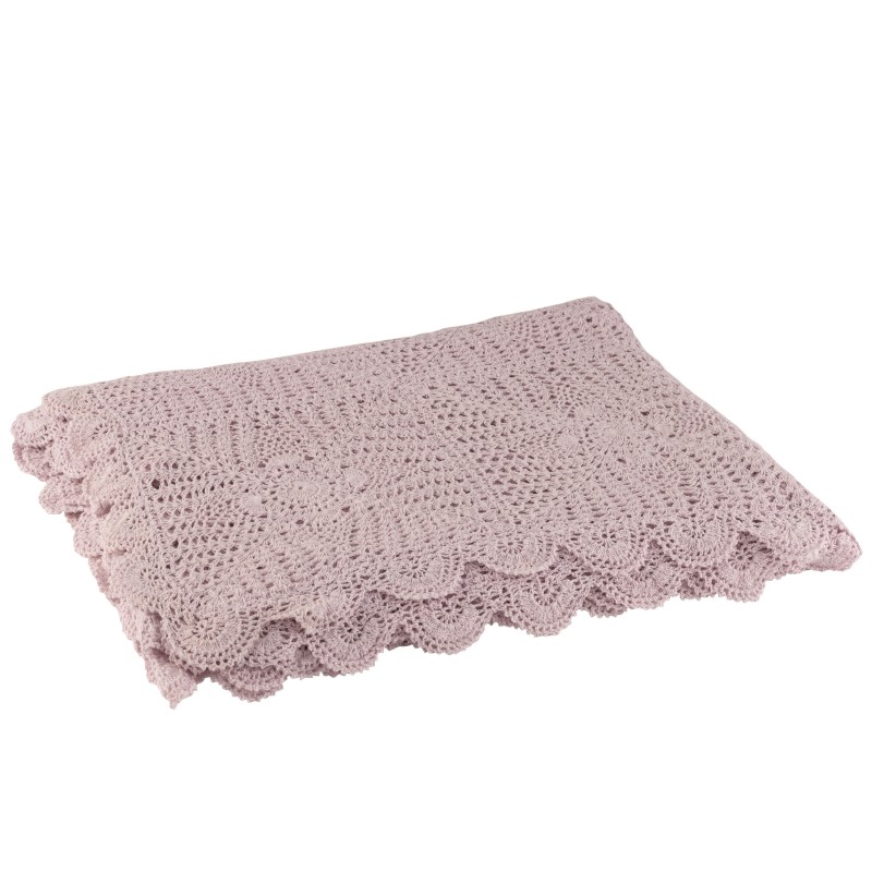 Nappe dentelle en coton violet 200x135cm