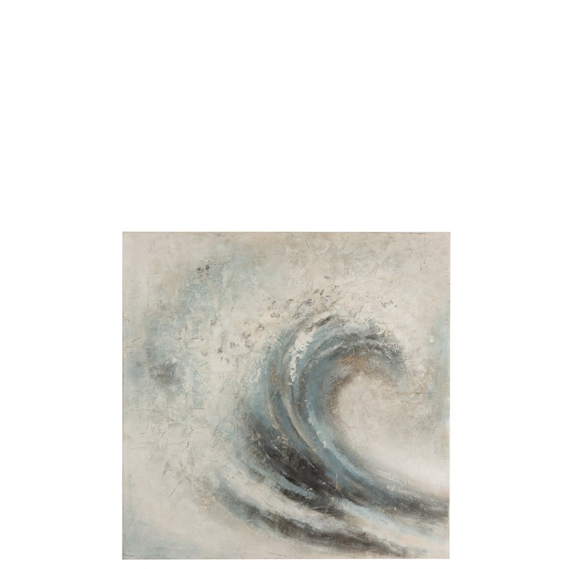 TABLEAU VAGUE MER CANEVAS/BOIS BLEU/BLANC TABLEAU VAGUE MER CANEVAS/BOIS BLEU/BLANC