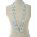 COLLIER CRISTAL FLEURS NACRE TURQ COLLIER CRISTAL FLEURS NACRE TURQ