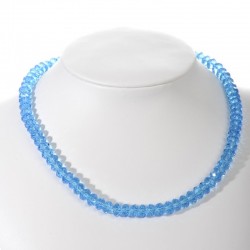 COLLIER 6X8MM CRISTAL TURQUOISE
