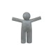 Figurita P'tit Maurice de cemento gris 79x20x92 cm Figurita P'tit Maurice de cemento gris 79x20x92 cm