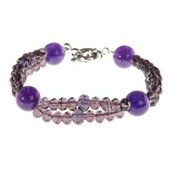 BRACELET DOUBLE CRISTAL VIOLET