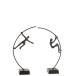 Set de 2 acrobates en aluminium noir 24x10x47 cm Set de 2 acrobates en aluminium noir 24x10x47 cm