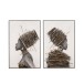 Set de 2 peintures en toile marron 123x83.5x5 cm Set de 2 peintures en toile marron 123x83.5x5 cm