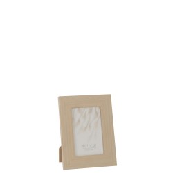 Cadre photo 10x15cm en bois beige 16x21x1.5 cm