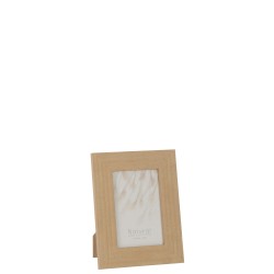 Cadre photo 10x15cm en bois beige 16x21x4.5 cm