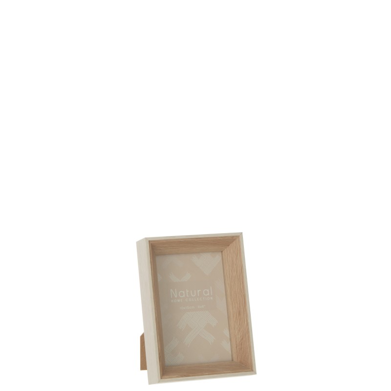 Cadre photo 10x15cm en bois beige 13.5x4x18 cm