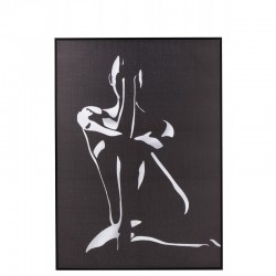 Cadre femme en toile noir 102x4x143 cm