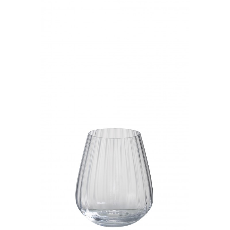Vaso de agua de vidrio transparente de 9x9x10.5 cm