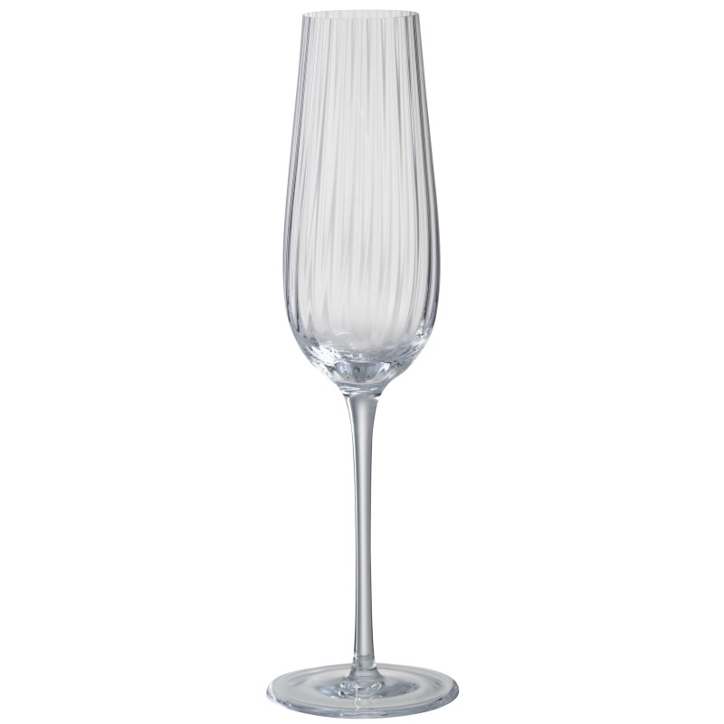 Flute à champagne avec ligne en verre transparent H25cm