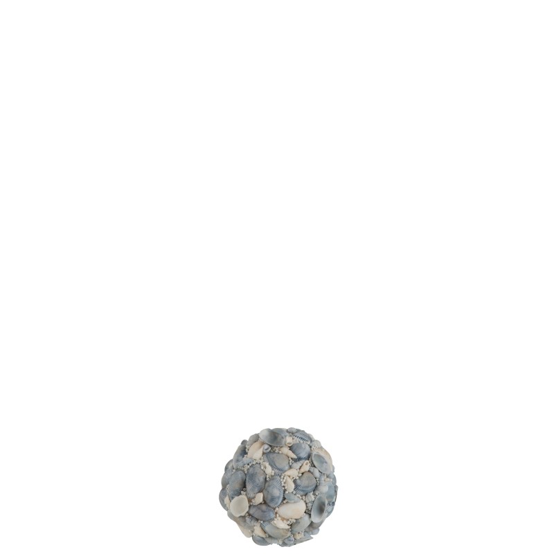 Bola de concha em pedra azul 7,5 x 7,5 x 7,5 cm Bola de concha em pedra azul 7,5 x 7,5 x 7,5 cm