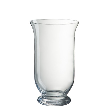 Photophore en verre transparent 15x15x24.5 cm