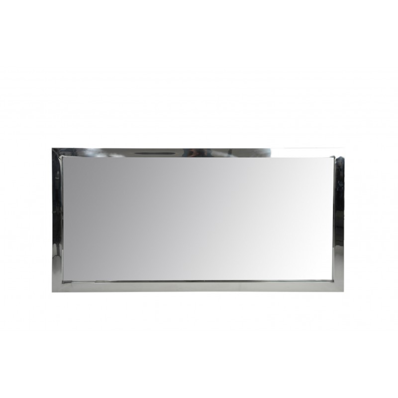 Miroir rectangulaire de 90x180cm avec cadre acier inoxydable