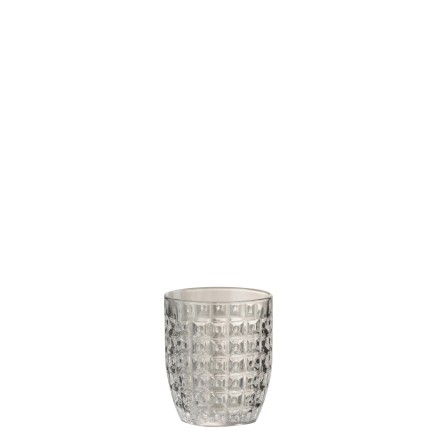 Verre de table en relief transparent 10x9 cm