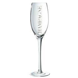 Flute à champagne en verre H25cm