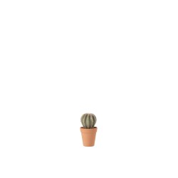 Cactus artificiel boule en pot 17x10x10 cm