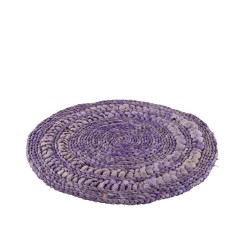 SET DE TABLE ROND ROTIN MAUVE